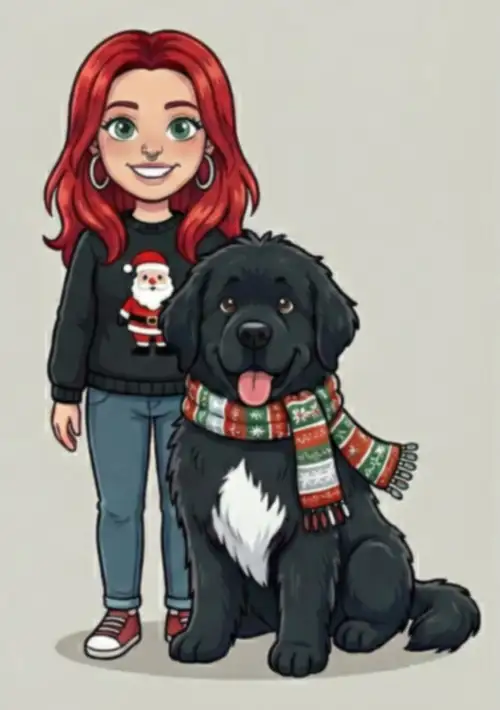 Katharyne and Zippy the Newfoundland